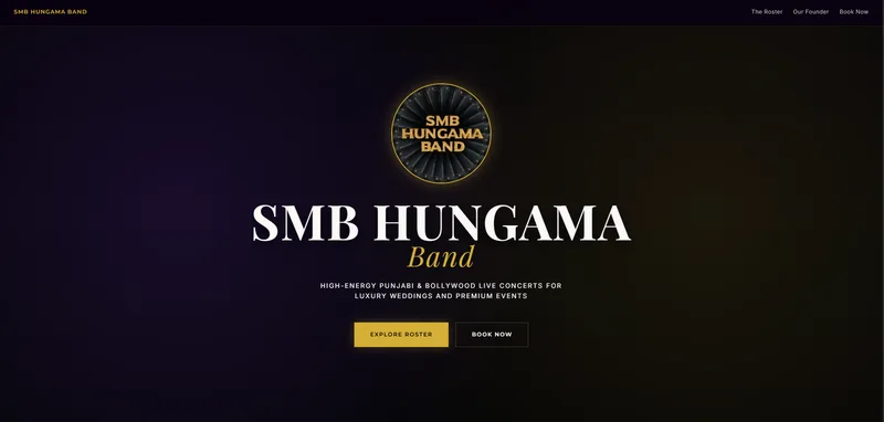 SMB Hungama Band website hero